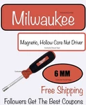 Milwaukee 48-22-2533 Metric Nut Driver Hollow Shaft Magnetic. Fixed Price $8.96.