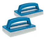 Scrubbing Brush 2 Pack, Pool Tile Cleaner, Bathroom Shower Tub, Blue. Fixed Price $19.98.
