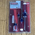 Craftsman Usa 5 Pc. Piece Screwdriver Set Slotted Made In 47137 Nib. Fixed Price $19.99.