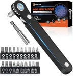 Ratcheting Screwdriver Men Gifts-right Angle For 12-IN-1, Black. Fixed Price $14.73.