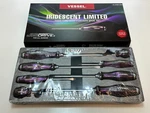 New Vessel Tools 8PC 4308EVAMU Iridescent Purple Tang-thru Screwdriver Set Rare. Fixed Price $449.99.