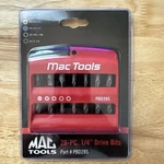 Mac Tools 28-PC. 1/4 Drive Bits. Fixed Price $24.50.