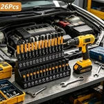 26PCS Hex Power Drive Bits Long Short Torx Kit For Cordless Drill Tool. Fixed Price $13.66.
