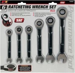 Ratcheting Wrench Set 6 Pc Sae W39004 Black Reversible Performance Tool. Fixed Price $35.00.
