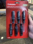 (6-PK) Husky Precision Screwdriver Set 1000 024 252- 3X Slotted + Phillips. Fixed Price $8.99.