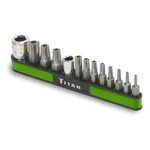 Titan 16113 13-PIECE Tamper Resistant Star Socket Set, Chrome Moly. Fixed Price $24.65.